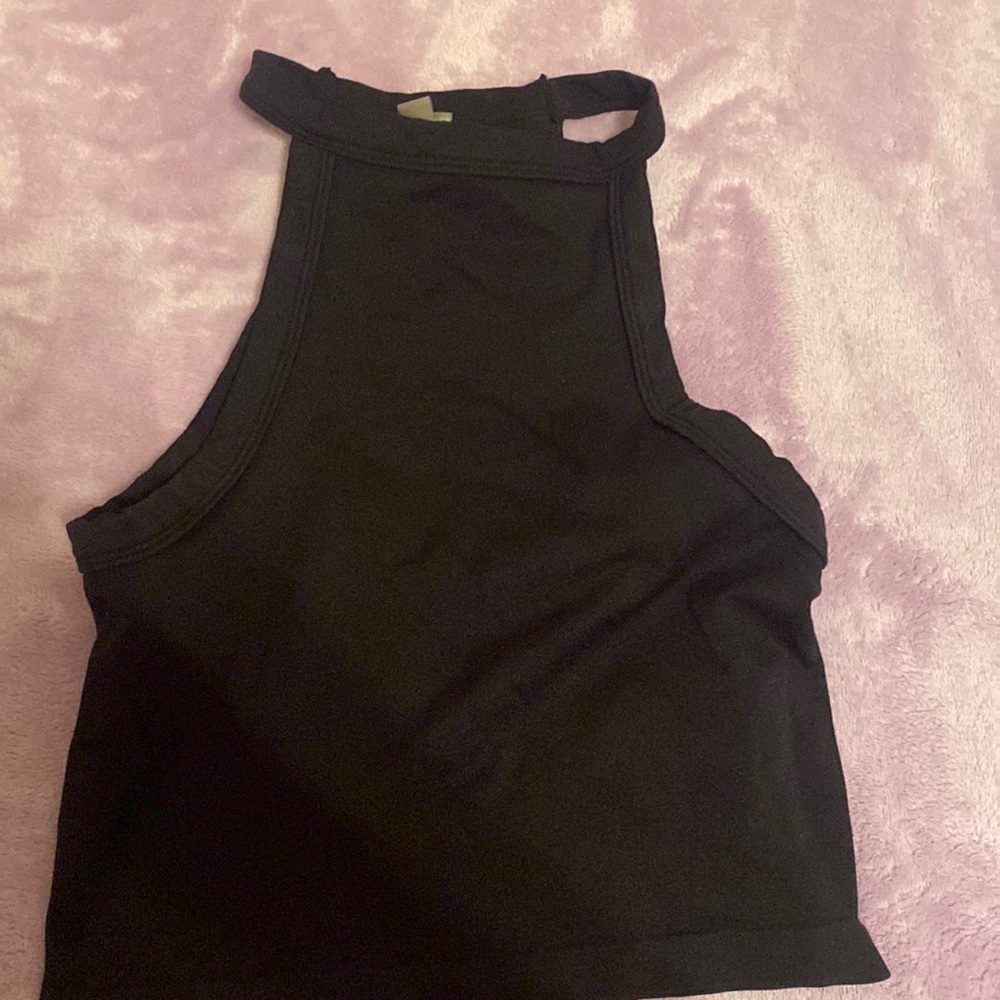 Black Nylon Tank Top